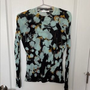 Boss Black and Light Blue Long Sleeve Top